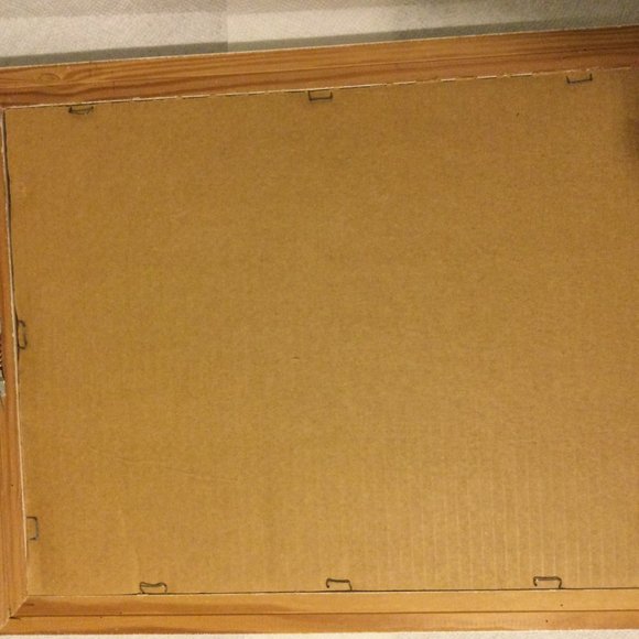 Roses flowers and vase wall art print with white wood frame wall decor - Picture 4 of 4